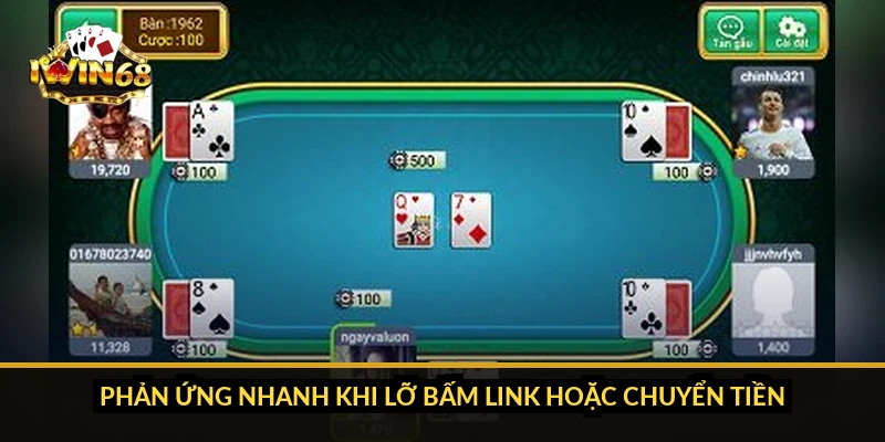 Phản ứng nhanh khi lỡ bấm link hoặc chuyển tiền